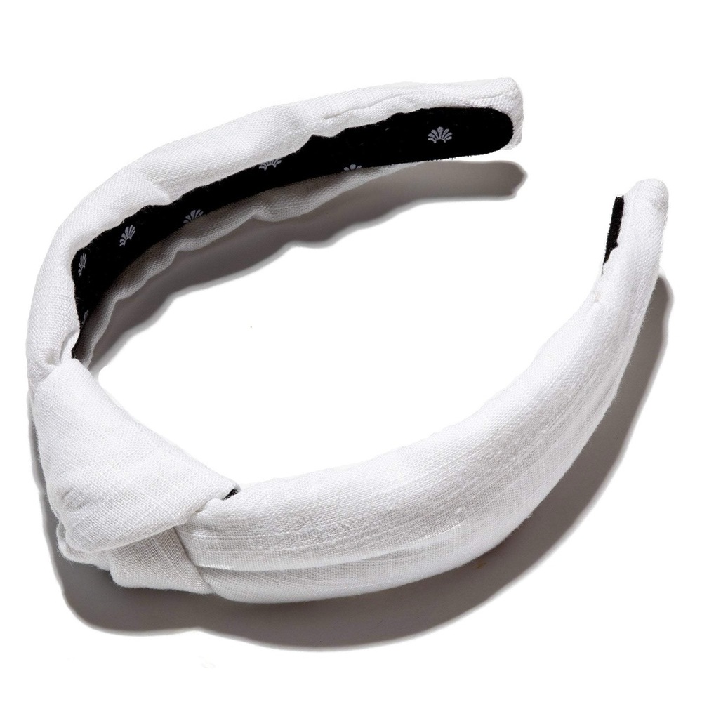 Lele Sadoughi White Linen Knot Headband